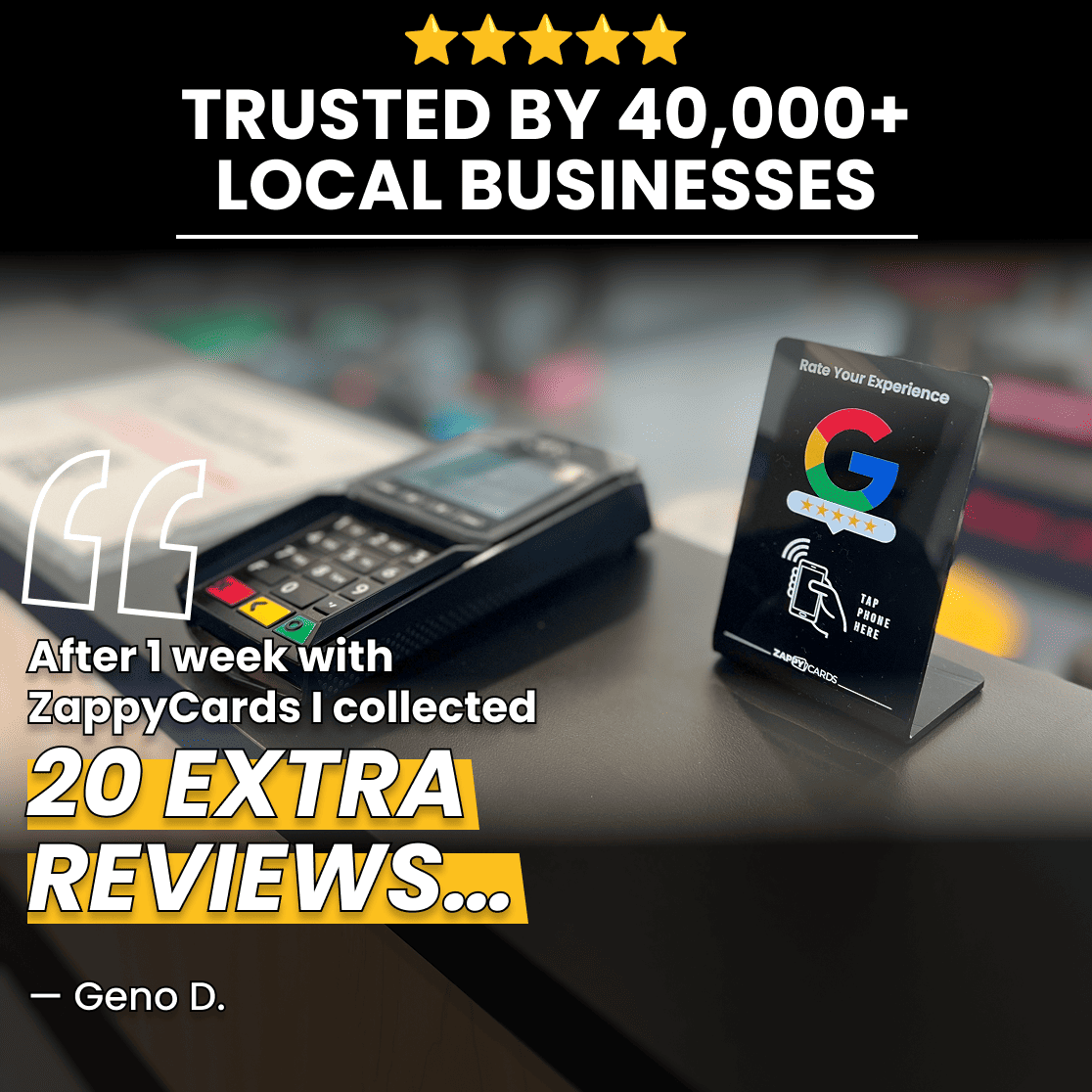 Zappy Google Review Stand